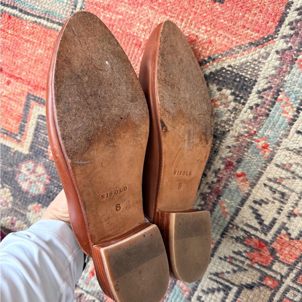 Nisolo Chestnut Leather Mules - Picture 3 of 3